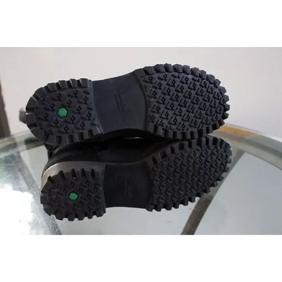 TIMBERLAND Wheelright Tall Boots Waterproof Black Cracked Leather Womens US 6.5 - Picture 6 of 7